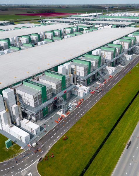 Aerial view of a large datacenter
